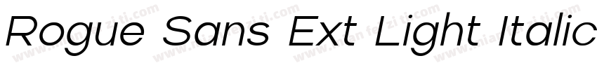 Rogue Sans Ext Light Italic字体转换